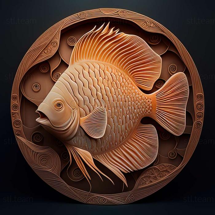 3D model Ordinary discus fish (STL)